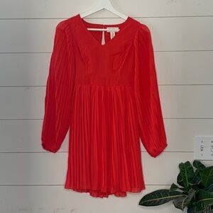 Jessica Simpson Red Long Sleeve Mini Dress Size XS